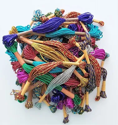 50 Skeins - Metallic Threads For Wrapping Couching Edging Decorating Chirstmas • £5.99