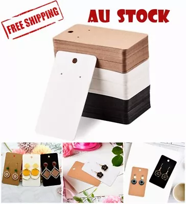 $6.95 • Buy 10-100PCS Earring Cards Jewellery Cardboard Paper Jewelry Display Holders