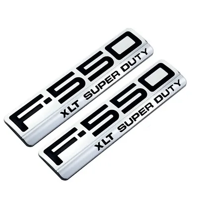 2pcs Chrome For 2005-2010 F550 XLT SUPER DUTY Side Fender Emblem Badge New • $30.99