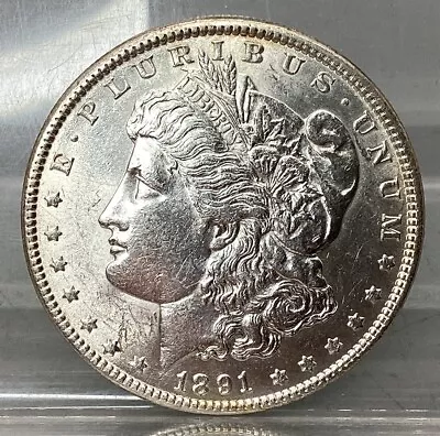 1891 Morgan Silver Dollar AU/BU • $21.01