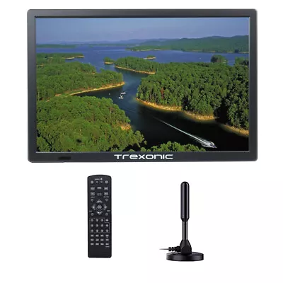 Trexonic 15.4” Portable LED Digital TV W Remote HDMI AV SD USB Rechargeable • $154.74