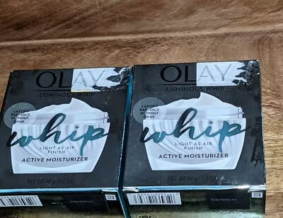$42.89 • Buy Olay Luminous Whip Active Facial Moisturizer 3.4 Oz Total Lot Of 2 