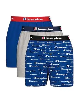 Champion Boxer Mens 3 Pack Underwear Everyday Comfort Stretch Cotton Script Logo • $24