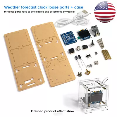 ESP8266 DIY Electronic Kit OLED Display Mini Clock + Shell DIY Soldering Project • $13.29