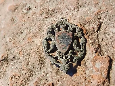 Late Post Medieval Copper Alloy Heraldic Pendant. Please Read Description. LD33b • £85