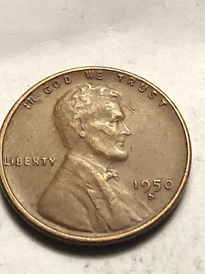 1950 S Lincoln Wheat Cent  Very Fine Penny VF Low Shipping Lot C11 • $1.15