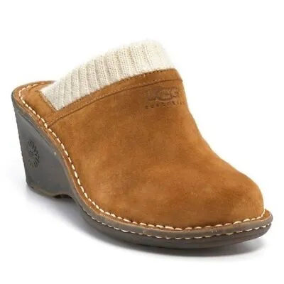 UGG Australia Gael Mules Clogs Chestnut Suede SN/1934 US 9 Shoes • $44.85