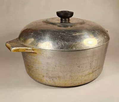 Vintage Magnalite Ghc Aluminum 5 Quart 4.5 Liter Dutch Oven Stock Pot W/lid • $23.51