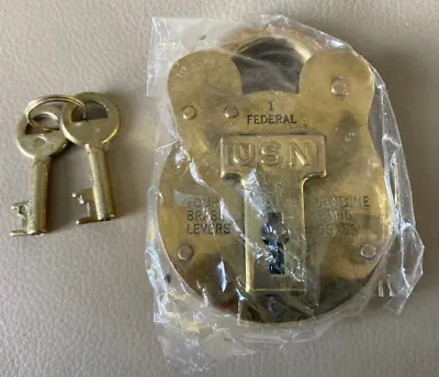 USN Federal #1 W. Bell & Sons LTD Brass Lock • $29.99