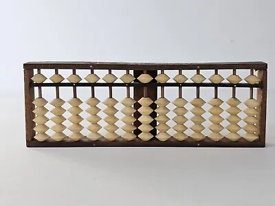 Vintage Japanese Wooden Soroban Abacus 13 Counting Columns 1/5 Beads • $9.99
