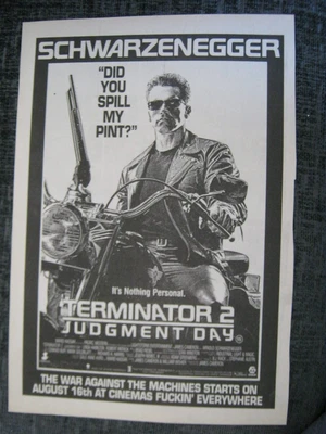 £0.99 • Buy Terminator 2 Magazine Clipping Arnold Schwarzenegger