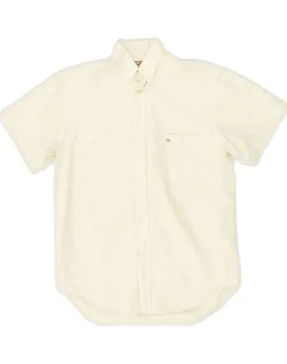 MURPHY & NYE Mens Short Sleeve Shirt Medium Off White GZ05 • $14.05