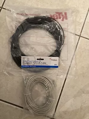 One 25FT Cat 5e And Two 15FT Crossover Cables Never Opened • $8.99
