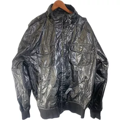 Z Brand Polyester Black Zip Up Light Weight Coat/ Jacket Size XL • $41.99