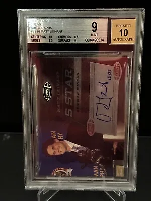 2006 Aspire Matt Leinart Auto BGS 9 / 10 SN 15 /25 Cardinals 1st Round Pick (22) • $55