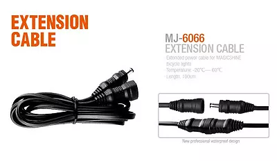 MagicShine 1m 40  Extension Cable Oval Plug For MJ880U 880 880L2 Bike Lights • $9.95