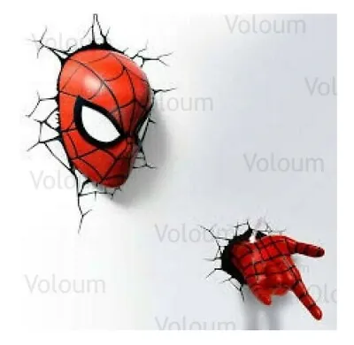 Marvel Avengers Spiderman 3D Hand Or Mask FX Light Wall Deco Night Light Bundle  • £25.25