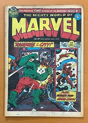 Mighty World Of Marvel #35 RARE MARVEL UK 1973. Stan Lee. FN+ Bronze Age Comic • £19.95
