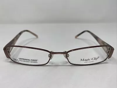 Magic Clip M401 BRN 51-17-135 Brown Metal Full Rim Eyeglasses Frame AA96 • $50