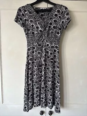 £9.99 • Buy John Rocha Stretchy Patterned Short Sleeved Dress Size 10