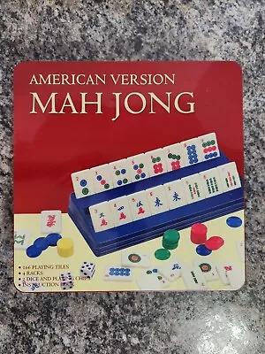 American Version MAH JONG Set Complete In Metal Box Instructions + DVD Game • $44.98