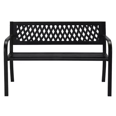Outdoor Metal Garden Patio Chairs Bench Pattern Backyard Park Garden Furniture • $77.99