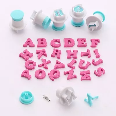 26Pcs Capital Alphabet Cutters Fondant Cake Biscuit Plunger Mold Cookie Letters • $14.99