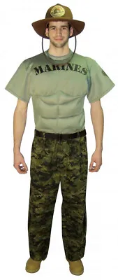 Marines Military Soldier Muscle Chest Adult Uniform Costume Large • $17.99