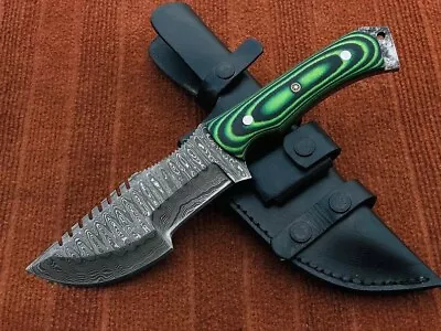 $53.95 • Buy 10 Handmade Damascus V42 Military Hunting Tracker Fixed Blade Survival EDC Knife