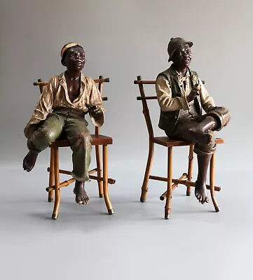 Johann Maresch Pair Of Seated Figures Of Young Boys • $1611.30