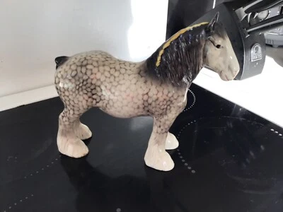 £205 • Buy LOVELY BESWICK RARE ROCKING HORSE GREY SHIRE MARE  Model No 818 Ex Cond