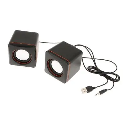 Mini Wired USB Powered Stereo Computer Speakers For Desktop Notebook • £7.03