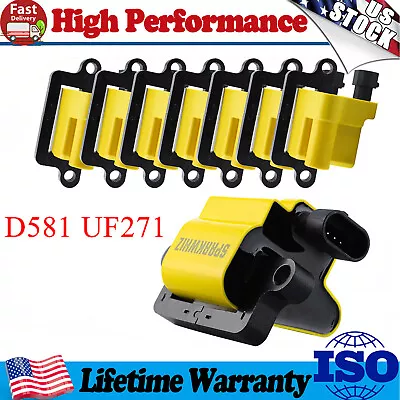 Pack Of 8 Square Ignition Coil UF271 For Chevy GMC 4.8 5.3L 6.0L 8.1L 12558693 • $115.95