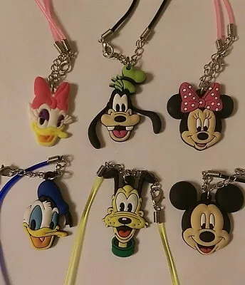 Disney Mickey Mouse Minnie Mouse Pluto Goofy Donald Daisy Duck Necklace Pendant • £3.25