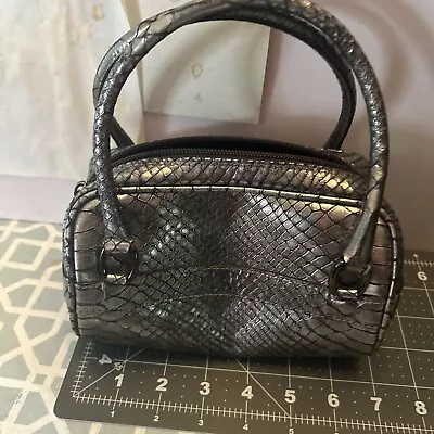 VIA SPIGA Amelia Graphite  Python Print Bag Made In Italy Small • $35