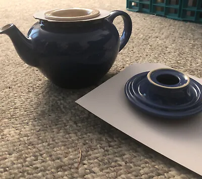 Le Creuset Small Tea Pot & Infuser 22oz Blue Stoneware. New In Box. • $33