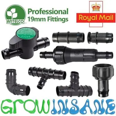 Antelco 19mm Connector - LDPE / Pipe Fitting Barbed Garden Watering Irrigation • £2.29