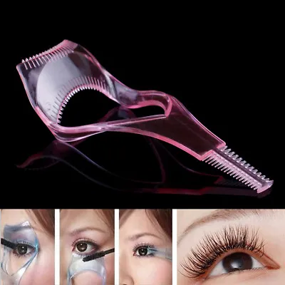 3in 1 Eye Lash Mascara Shield Guard Eyelash Curler Applicator Tool Comb G_ji • $0.99