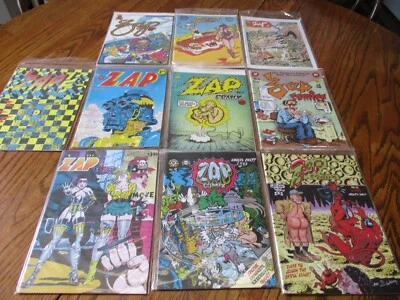 $110 • Buy Zap Comix- Robert Crumb (LOT Of 10} #0,9,12,3,11,15,5,8,7,10 (Last Gasp)