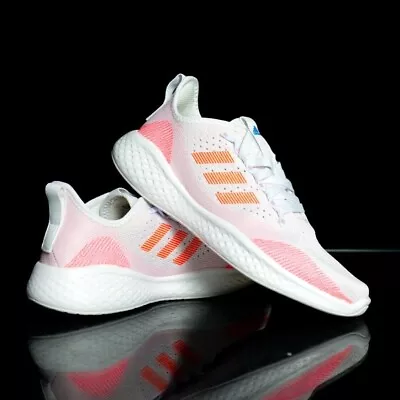 Adidas Fluidflow 2.0 Women’s Sneaker Running Shoe White Pink Trainers #597 • $49.95