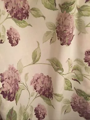 £100 • Buy 10 Metres Laura Ashley Hydrangea Grape Fabric..More If Required