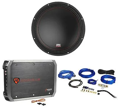 MTX 3510-04 10  500 Watt SVC 4-ohm Car Audio Subwoofer+Amplifier+Amp Wire Kit • $149.90