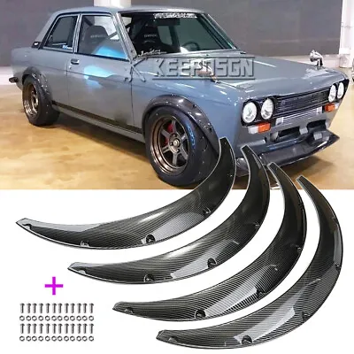 For Datsun Pickup 510 610 620 Fender Flares Widebody Arch Mudguard CARBON Look • £62.99