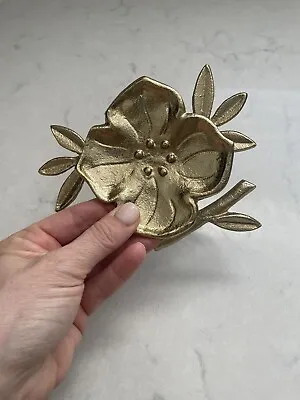 Gold Magnolia Flower Leaf Decorative • $18