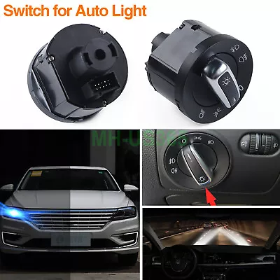 Euro Headlight Switch Light Fits VW Passat CC B6 Jetta Golf MK5 MK6 5ND941431A • $14.48