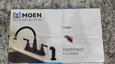 Moen Hutchinson Mediterranean Bronze 2-Handle High-arc Kitchen Faucet Side Spray • $94.97