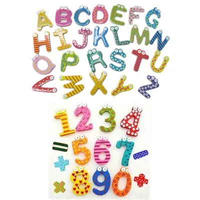 $9.99 • Buy Zummy 26 Magnetic Wooden Letters And Free 15 Numbers & Symbols