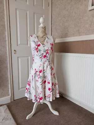 Coast Beautiful White Dress Worn Once For Wedding 12 Lined Emaculate Condition • £0.99