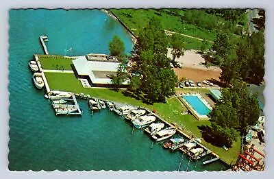 Vintage Holland Michigan Yacht Club Lake Macatawa Ship Boat Postcard Ce • $3.99