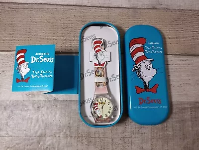 NEW Dr. Suess Authentic 1997 Cat In The Hat Watch. Leather Lenticular Band • $40